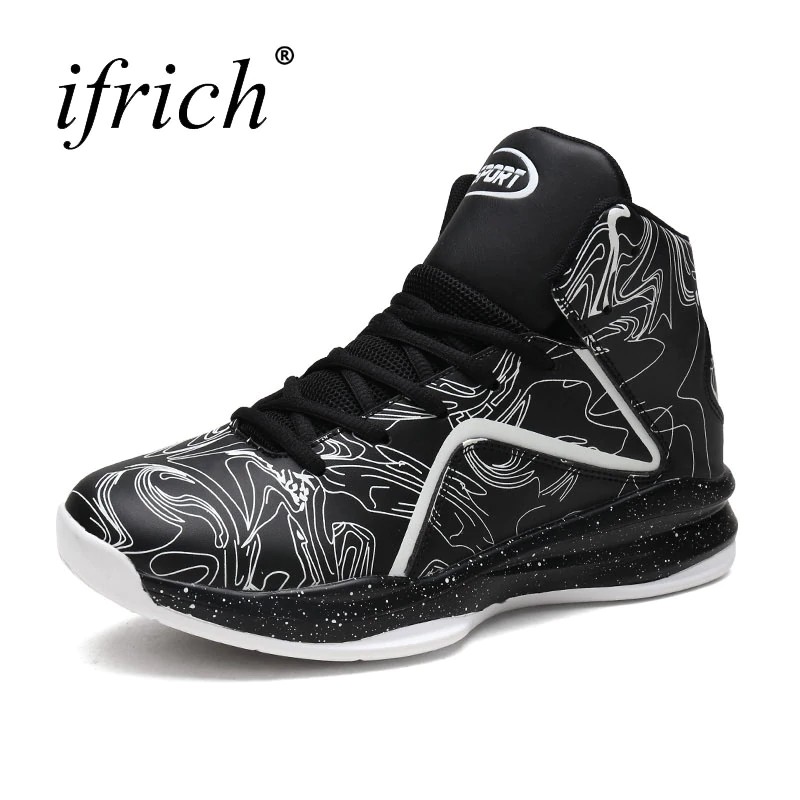 Sepatu basket laki-laki Big Size Sport Shoes Men Basketball Boots Leather Comfortable Sport