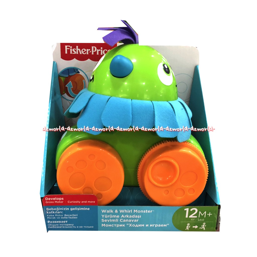 Fisher Price Walk Whirl Monster Mainan Roda Untuk Bayi Balita