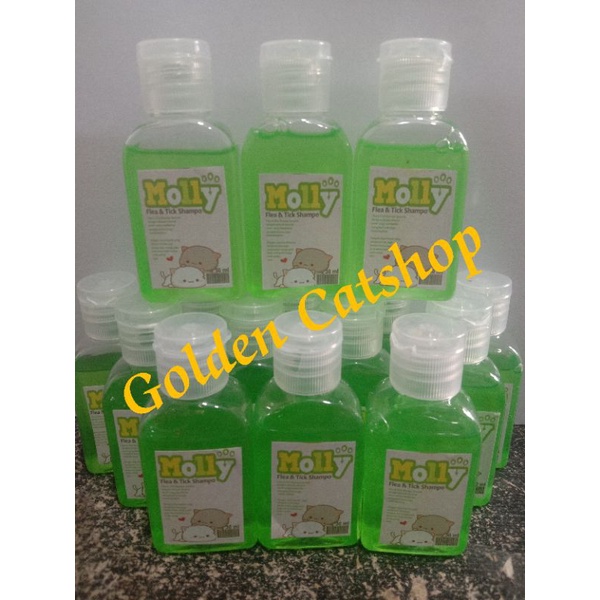 MOLLY SHAMPOO FLEA AND THICK/shampo MOLLY khusus kutu/shampo kucing dan anjing 30ml