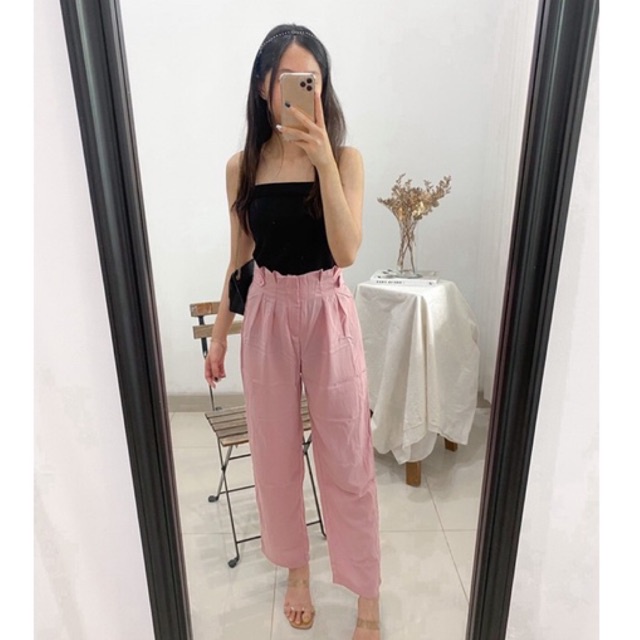 OCTA Basic Kulot Casual Pants Kerja Korea Straight Pants P4