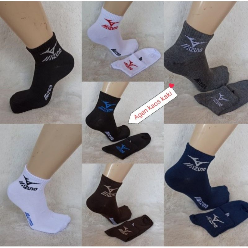 4 pasang kaos kaki sport Mizuno pria dan wanita