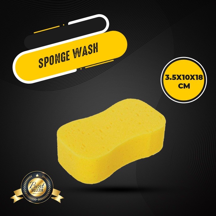 Sponge Busa Cuci Mobil Motor Piring Kuning Busa Foam Wash Tebal Spon