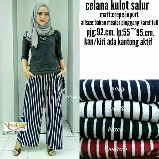 CELANA KULOT SALUR CREP#PESTA OBRA#L