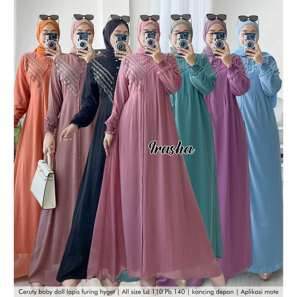 GAMIS PESTA CASUAL MOTE IRASHA