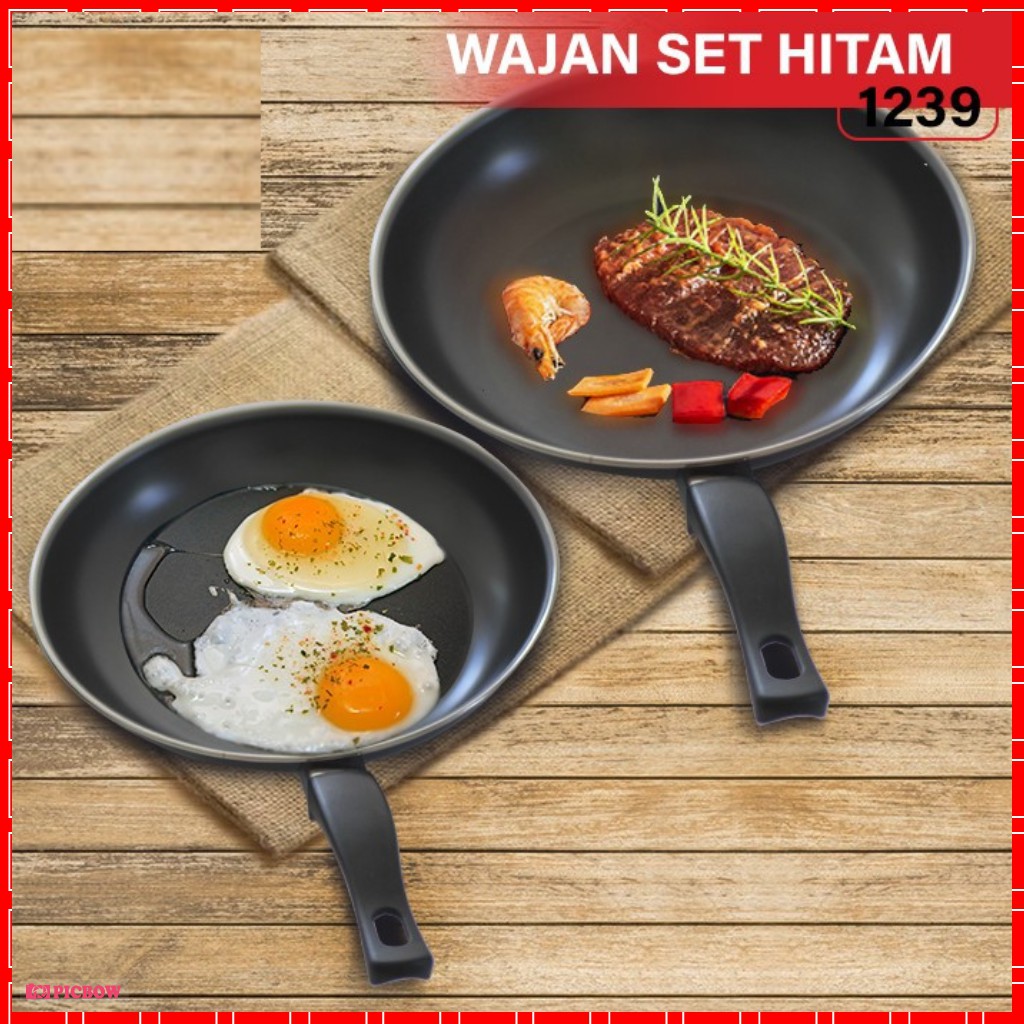 Rumah_kita2020  Teflon 2 PCS Fray Pan Set Non Stick Teplon Wajan Anti Lengket IRIT MINYAK wajan wok pan kenceng penggorengan