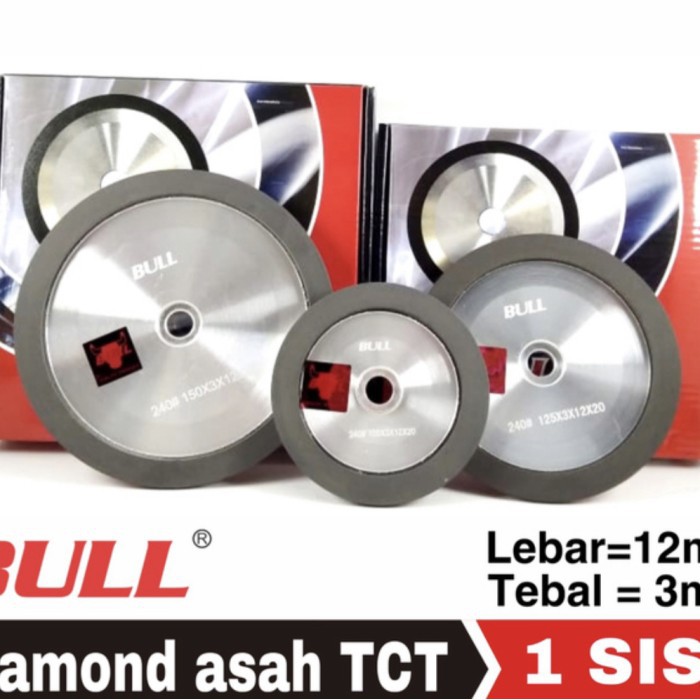 By15 Red Diamond wheel bull grenda asah tct 6 inch gret 600 tebal 125x3x12 best seller