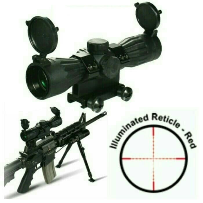Telescope UTG Leapers 6x32 Red Green Mil-dot Illuminated Scope Riflescope Hunting
