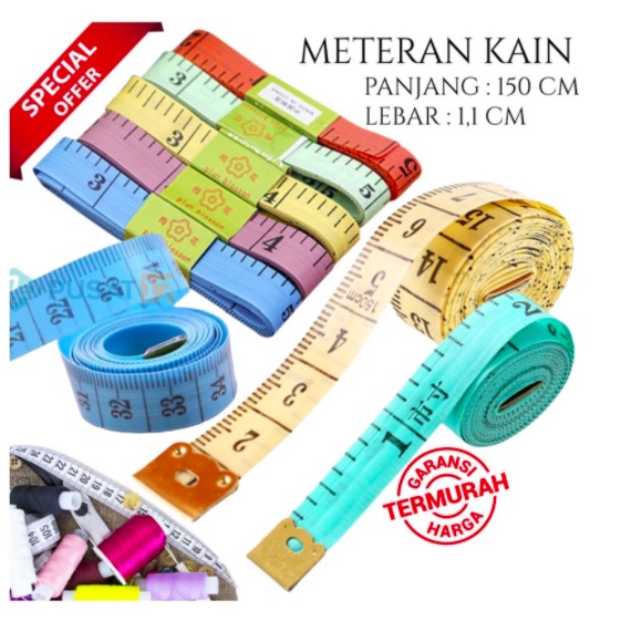 

[ISTY] METERAN BAJU METERAN MULTI FUNGSI ALAT UKUR KAIN BAJU LINGKAR BADAN TUKANG JAHIT 1.5 M METER 150CM PITA PENGUKUR MINI PANJANG JARAK TINGGI TAPE PR084