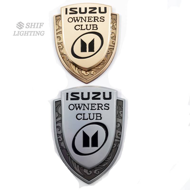 1pc Stiker Emblem Logo ISUZU OWNERS CLUB Bahan Metal Untuk Dekorasi Motor ISUZU