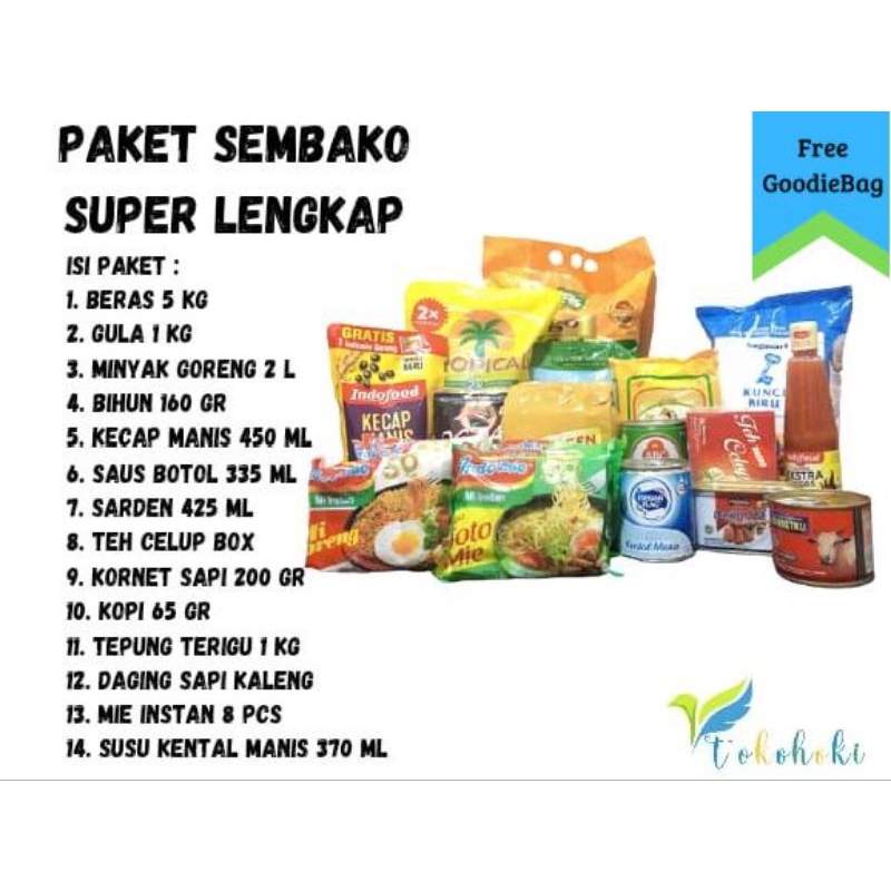 Jual Paket Sembako Super Lengkap Shopee Indonesia