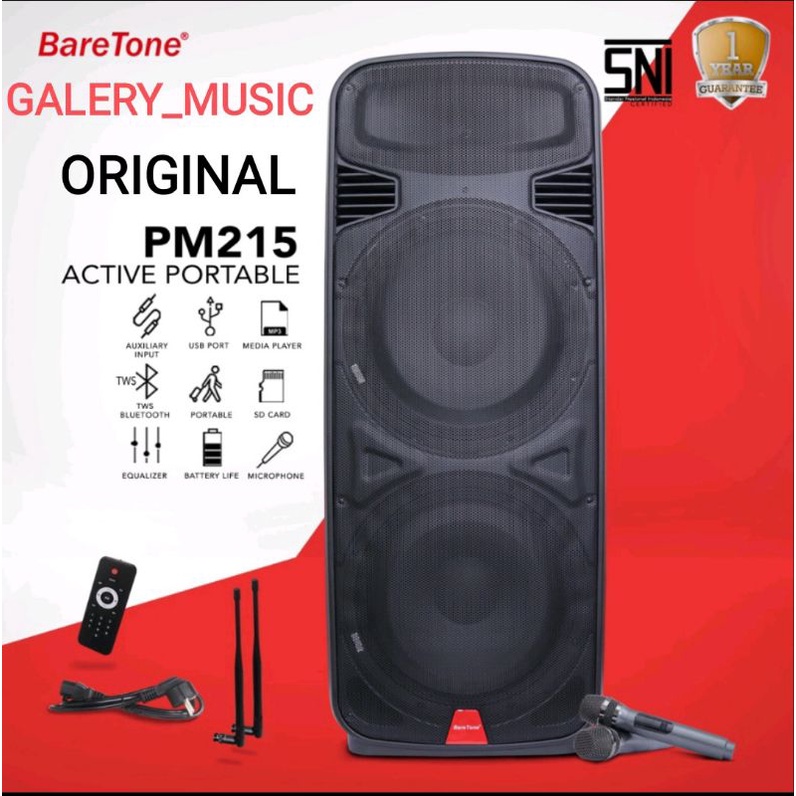 Speaker Aktif Portable 15 Inch PM 215 BARETONE