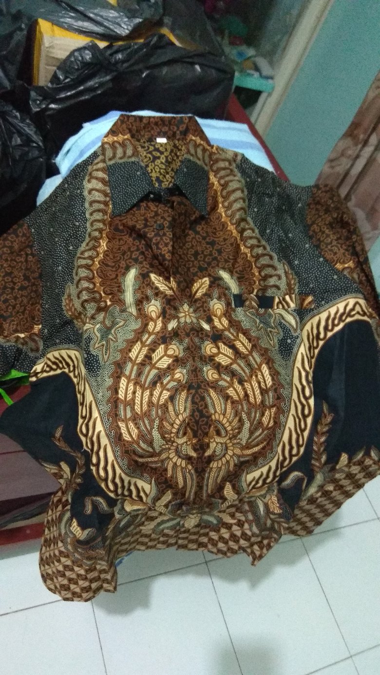 Kemeja Batik Pria Jumbo 4l-5l Atasan Baju Hem Pria Batik Big Size Lengan Panjang Ndr-ck