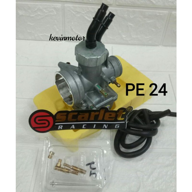 karbu karburator pe scarlet 24 26 28 30 sdh reamer ,lengkap dgn fitur power jet,pnp universal vixion,ninja,cbr,cb,rx king,fu,taiger,mega pro scorpio,bison,xabre,supra shogun,jupiter,mx,vega,vario,beat, mio dll-2