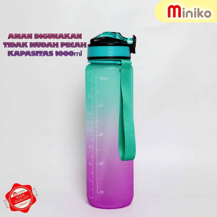 Botol Minum Viral 1 Liter - Botol Minum Motivasi 1 Liter