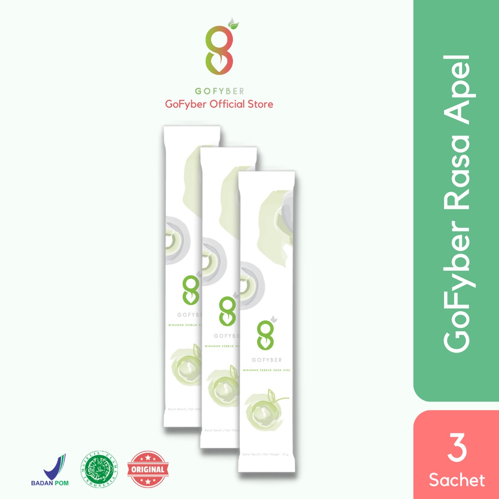 

GoFyber Fiber Drink Rasa Apel - Kemasan Ekonomis isi 3 sachet