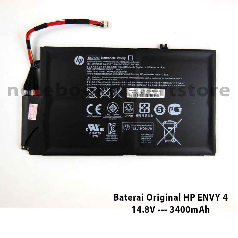 Baterai Laptop HP ENVY 4 Original