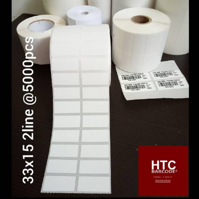 

Label Barcode 33 x 15 mm - 33x15 mm - 33x15mm - (2 line ) - Kertas Sticker Label