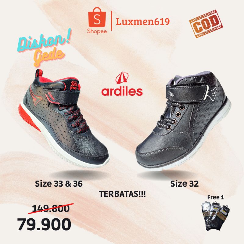 Sepatu Sekolah Anak Cewek Cowok SD SMP Sepatu Sekolah Ardiles Original Sepatu Olahraga Ardiles Anak