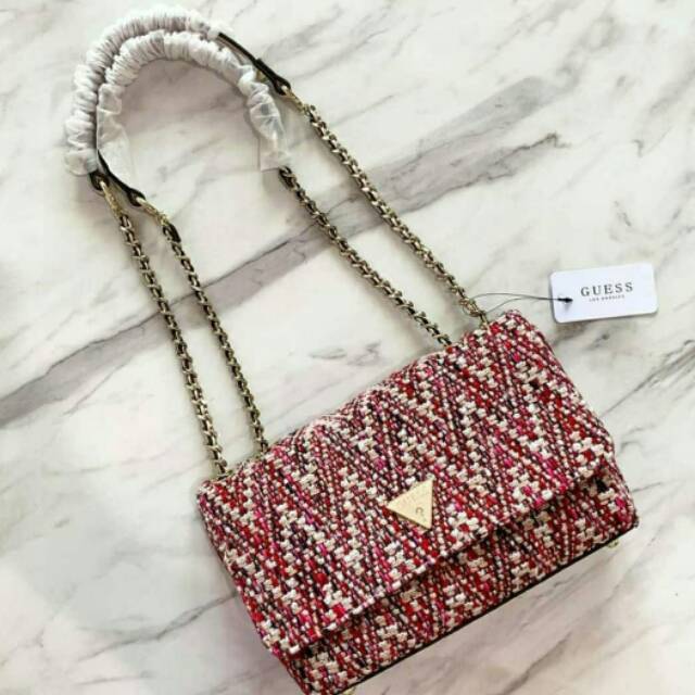 Guess Cessily Tweed Crossbody