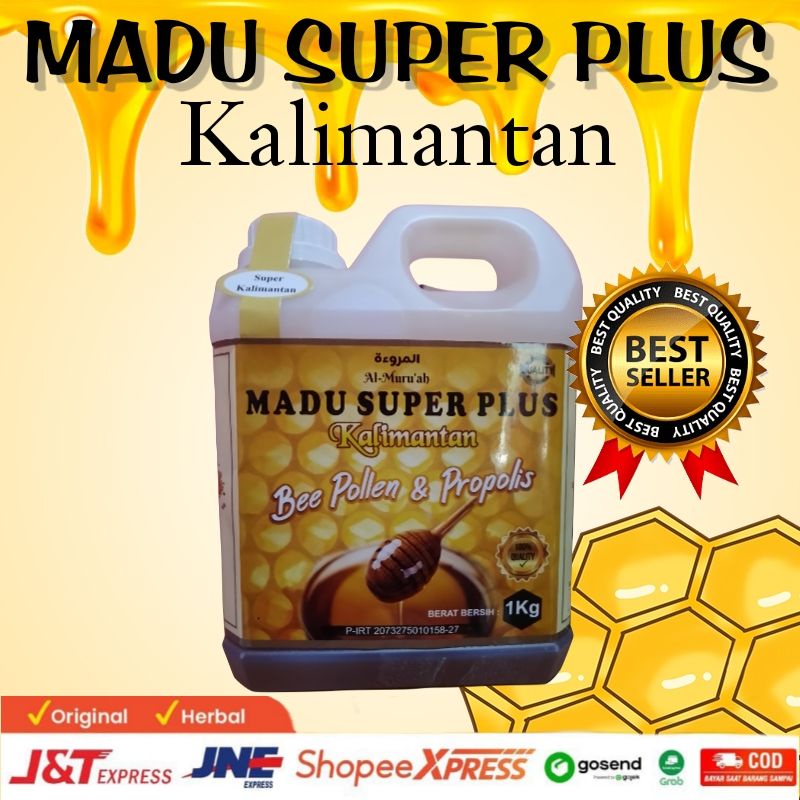 BEST SELLER 100% Madu Super Kalimantan 1kg Bee Pollen dan Propolis AL-MURU'AH