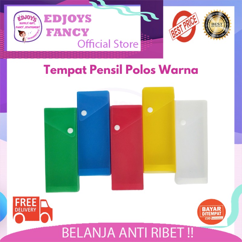

Slide Pencil Case Polos / Tempat Pensil / Kostak / Kotak Pensil Polos / Potlot Warna-Warni