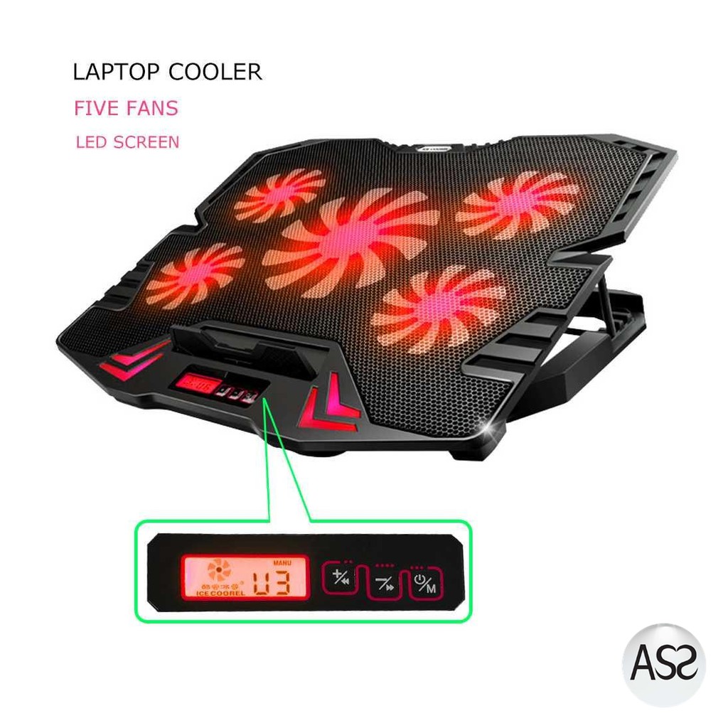 ASS Shop - NAJU ICE FAN Cooling Pad Laptop 5 Kipas - K5