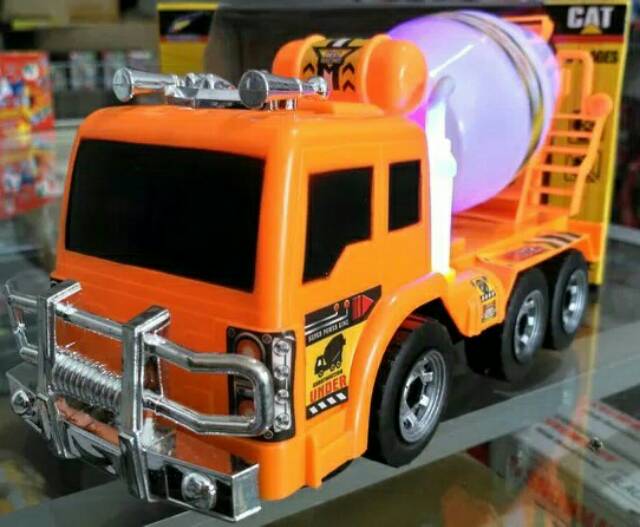 Mainan Anak Mobil Baterai Truk Molen Pengaduk Semen Bump And Go Ukuran Besar Berlampu Dan Bersuara