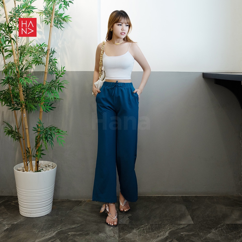 HanaFashion JKT - Izzie Celana Panjang Slit Pants Wanita - LP162