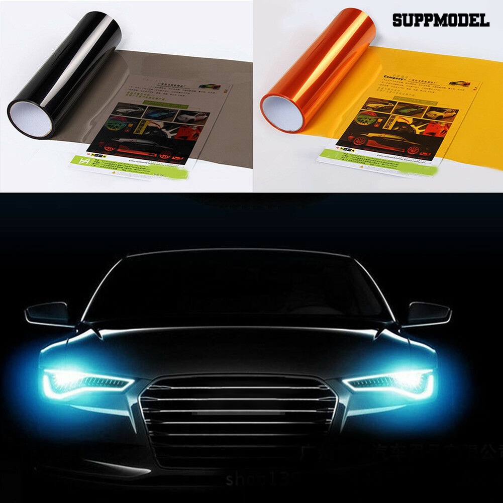 Stiker Film Wrap Lampu Depan / Belakang Mobil Ukuran 60cm X 30cm