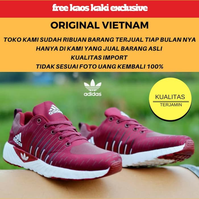 ASLI IMPORT SEPATU olahraga SPORT JOGGING FITNES ADIDAS PRIA jogging lari kuliah kerja kantor kado n