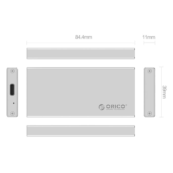 ORICO MSA-UC3 Aluminum mSATA to USB 3.0 SSD Enclosure Adapter Case