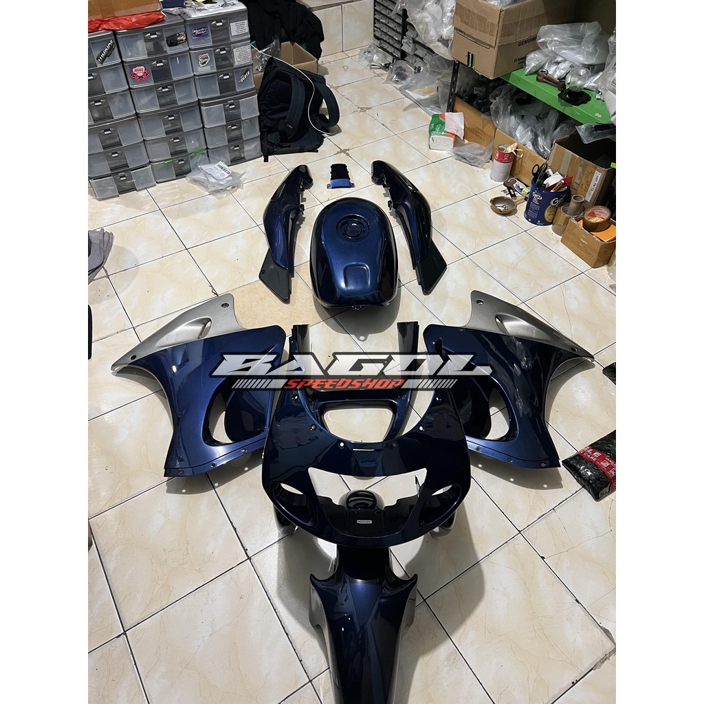 Termurah Body Full Set Biru Navy Ninja Rr Old Zx Original Kawasaki