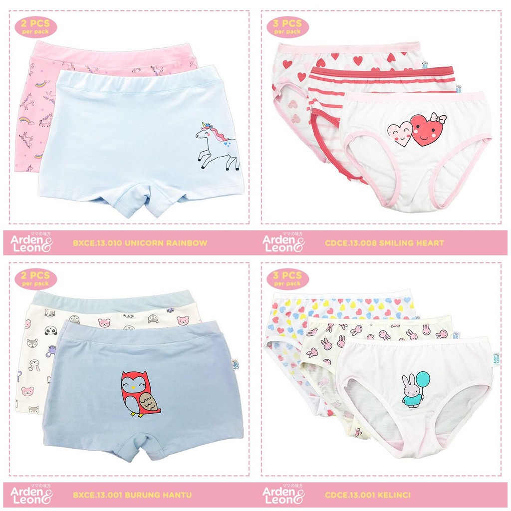 ARDENLEON Celana Dalam Anak Perempuan | Boxer Girl Arden Leon
