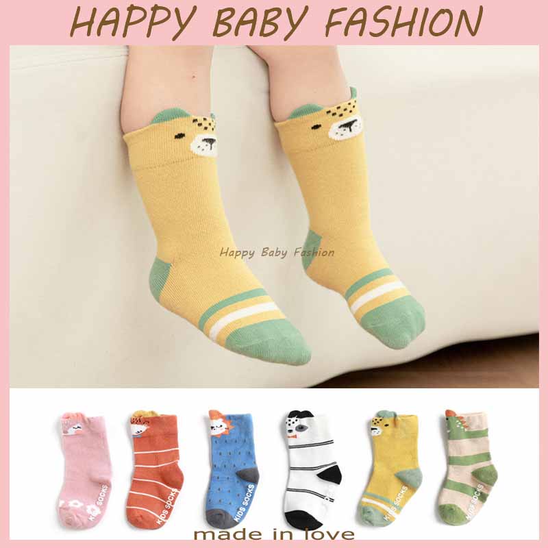 【Happy Baby】 WZ008 Kaos Kaki Bayi Panjang Motif Cute Animals