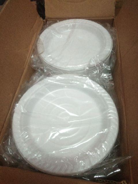 Piring Plastik 50pcs Uk 6 Kecil S Party Kue Makan Disposable Murah P6 Warna Putih Bekasi