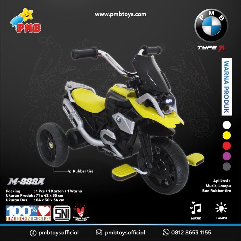 Sepeda roda tiga tricycle Motor Gowes PMB M888A M 888 A PMB terbaru