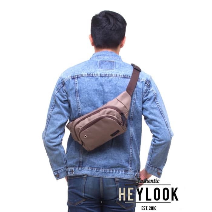 NEW WAISTBAG KANVAS ORIGINAL PRIA TAS OLAHRAGA SLINGBAG TAS GUNUNG