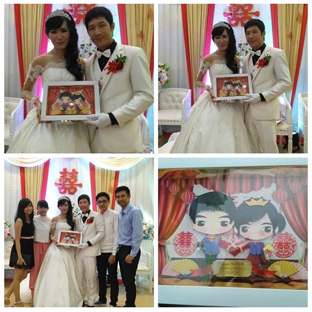 

Couple 20x30 chibi carricature karikatur scrapbook scrapframe