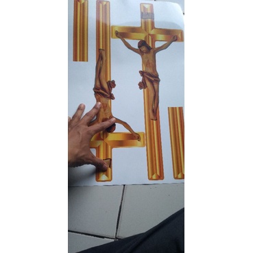 

paket stiker salib atas peti 50 Buah dan kepala kaki peti (oval) 50 - 50 buah