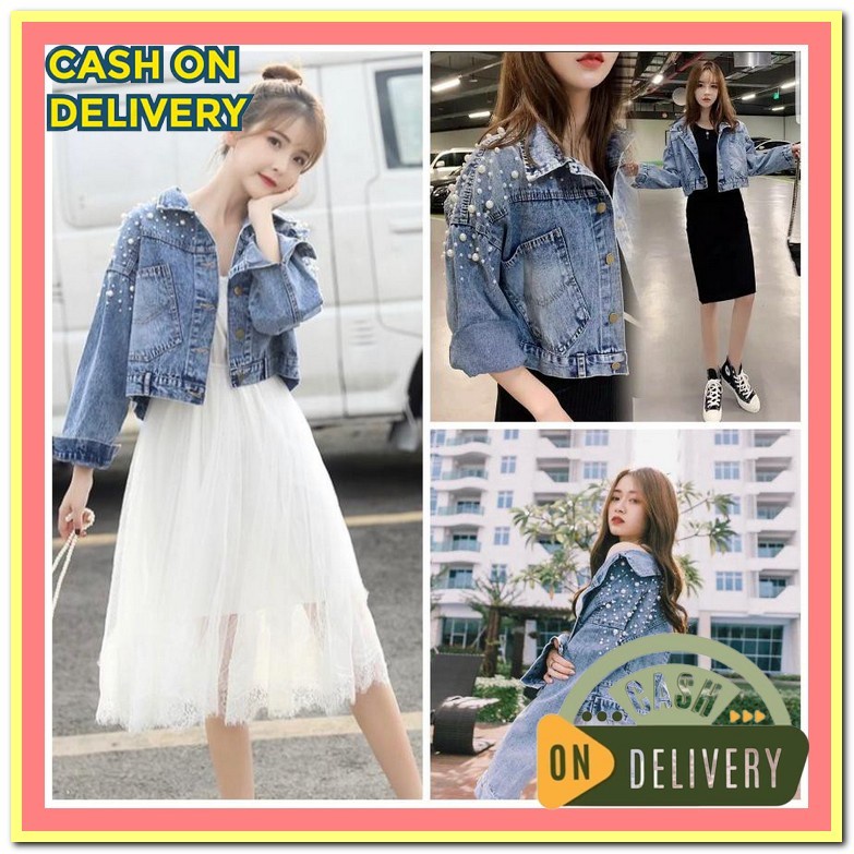 Jaket Jins Wanita Import Jaket Wanita Jaket Levis Jeans Oversize Impor  Cod - Jaket Jeans Crop Kombi