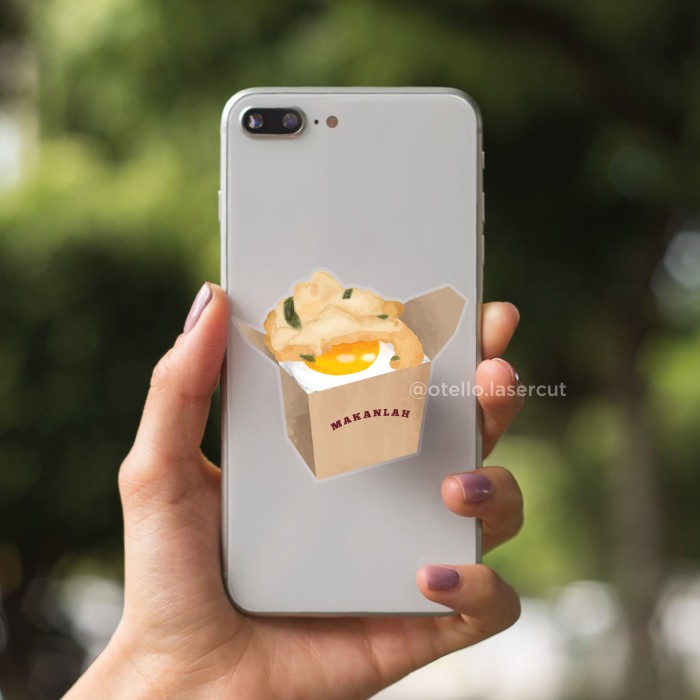 Griptok Salted Egg Chicken Makanlah Popstand Karakter Makanan Acrylic Pop Stand Socket Acrylic Grip