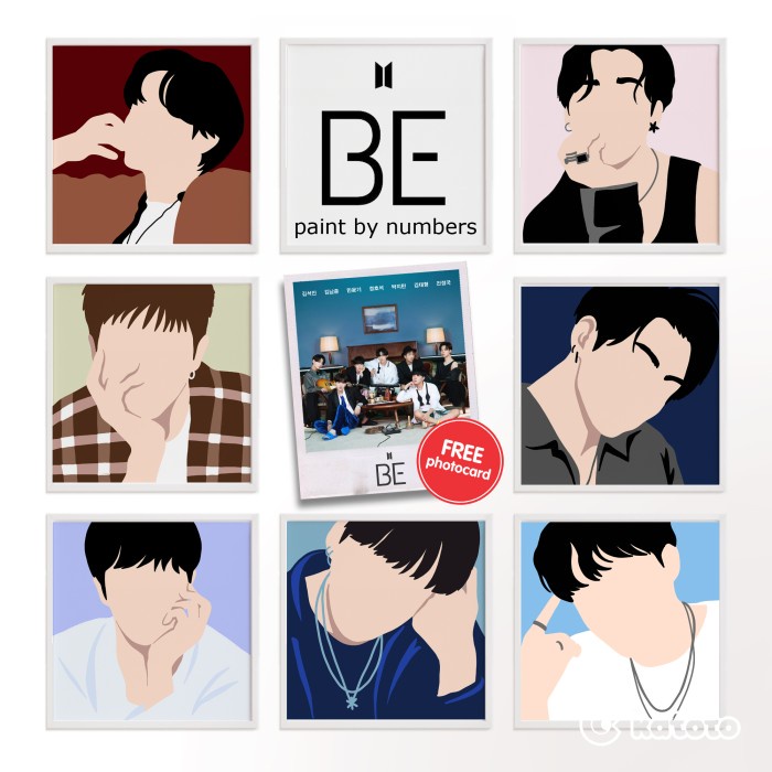 

PAINT BY NUMBERS. BTS ALBUM BE PAINTING KIT PAKET MELUKIS BTS - Pilih Varian