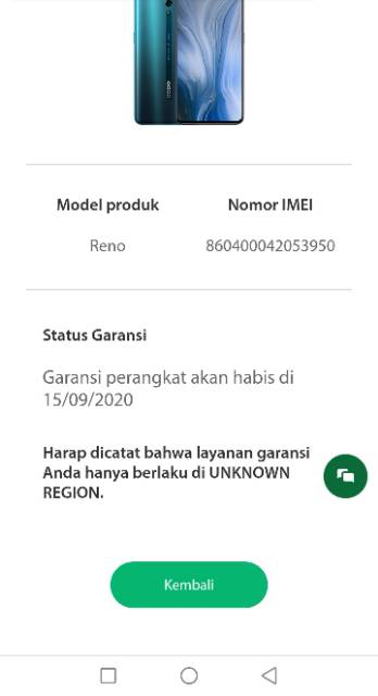 OPPO RENO RAM 6/256GB FULLSET ORI SECOND-7