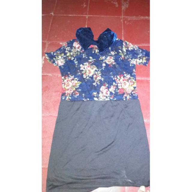 Atasan pesta atasa bunga atasa bludru baju pesta second