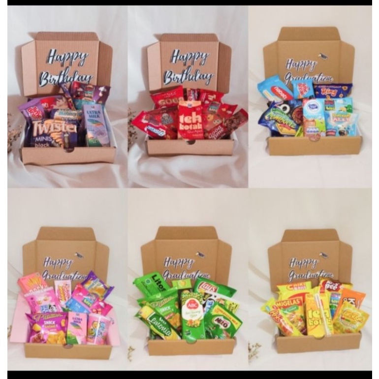 

{BACA DESKRIPSI} Hampers Snack ulang tahun - Hampers lebaran- Hampers Gradiation