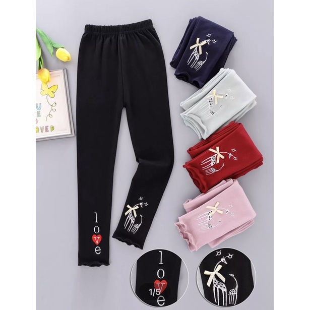 Legging Anak Perempuan Polos Semua Usia 1 Tahun-9Tahun Catton import