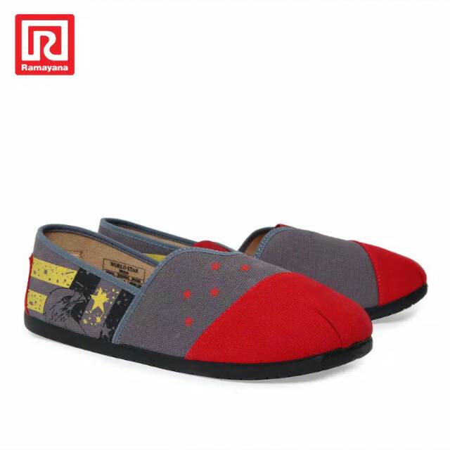 Sepatu slip on ramayana wahai world star merah ex dokter pns