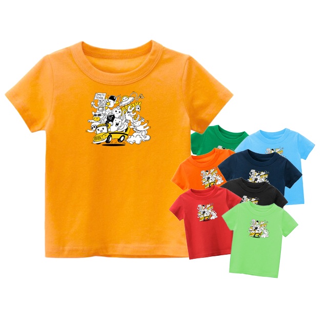 kaos anak Back to School Catoon combat Usia 1-8