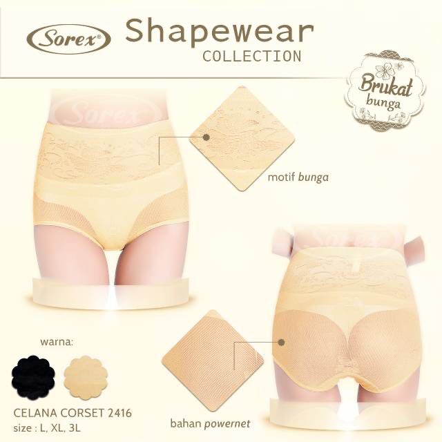Celana dalam semi korset Sorex 2416 CD KORSET 2416 - Celana Korset Pelangsing Perut Badan Model Fash