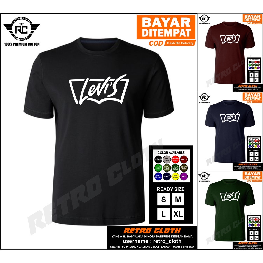 LEVIS / Kaos Tshirt Baju Pria Combed 30s Distro LEVIS 2